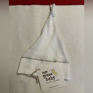 Our Green Baby White Infant Baby Cap Brand New with Tags